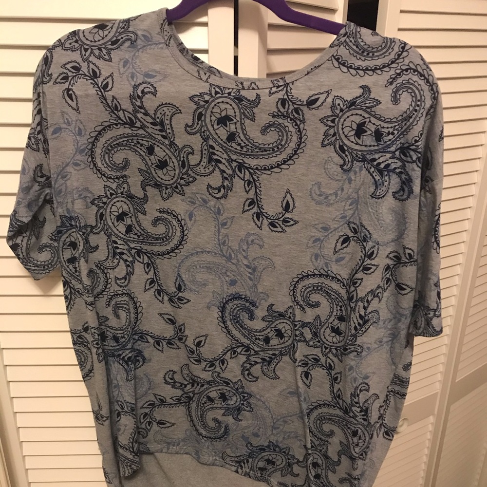 Grey and Blue LuLaRoe Irma - size XXS